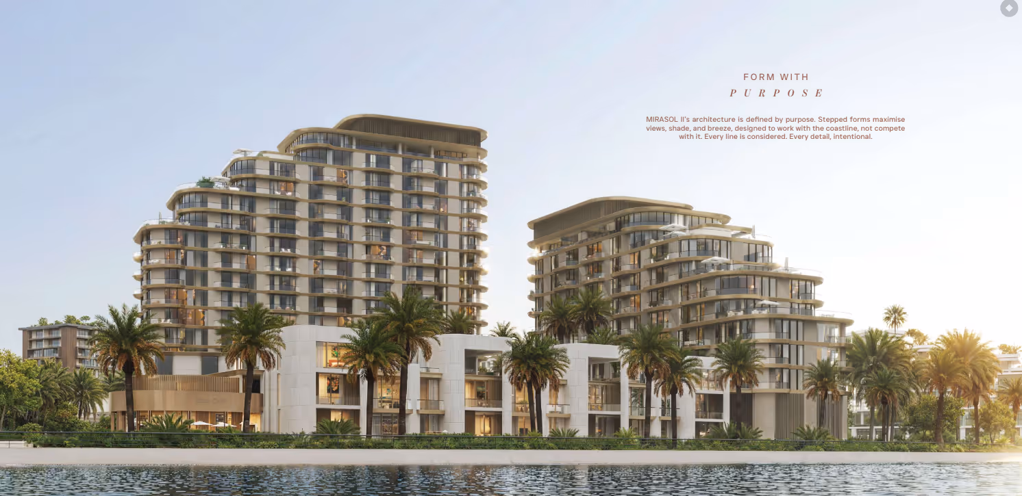 Mirasol II by RAK Properties is a refined waterfront residential development on Raha Island, Mina Al Arab, Ras Al Khaimah, where tranquility, nature and luxury converge. Inspired by the rhythm of the sea and designed for elegance, this project offers direct marina access, spacious apartments, premium finishes and an extensive array of amenities. Mirasol II is perfect for those seeking serenity while staying seamlessly connected to Dubai and Abu Dhabi.