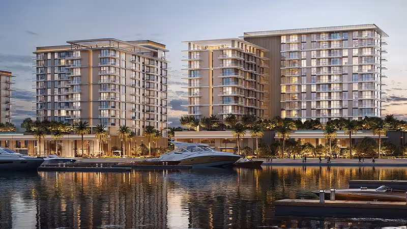 Marina Place, located at Rashid Yachts & Marina, is a residential destination designed by Emaar Properties, featuring luxury 1 to 3-bedroom apartments and 3-bedroom townhouses. The residential facade of the twin towers is elegantly designed and rises above a generously landscaped podium, offering a lifestyle that blends modernity with timeless maritime charm. Discover a life where sophistication meets the allure of the marina, providing a residence ideally situated between Dubai's historic heritage and its vibrant, modern city center. Each home offers stunning views of the marina and city skylines, where serenity and elegance converge for an exceptional living experience. The facade of Rashid Yachts & Marina creates a distinctive living experience, merging the serene marina lifestyle with the vibrant energy of Dubai. This location, just minutes from the historic neighborhoods of old Dubai and the renowned vibrancy of Downtown, perfectly unites the city's past and future. The project is designed for discerning residents and is situated in a prestigious waterfront community, just minutes from Dubai's city center and iconic attractions such as the Burj Khalifa and the Dubai Mall. Enjoy unparalleled amenities for a luxurious lifestyle. Take advantage of the Infinity pool overlooking the marina to unwind with breathtaking water views. Relax in the tranquil green spaces specially designed for all ages, or find peace in a serene outdoor setting on the yoga decks. Additionally, there is a versatile space designed for community events and gatherings, and residents can benefit from easy access to premium shopping and dining options at nearby retail destinations.